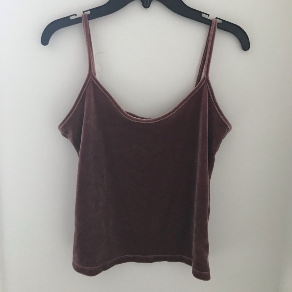 Pink velvet crop tank from Aeropostale